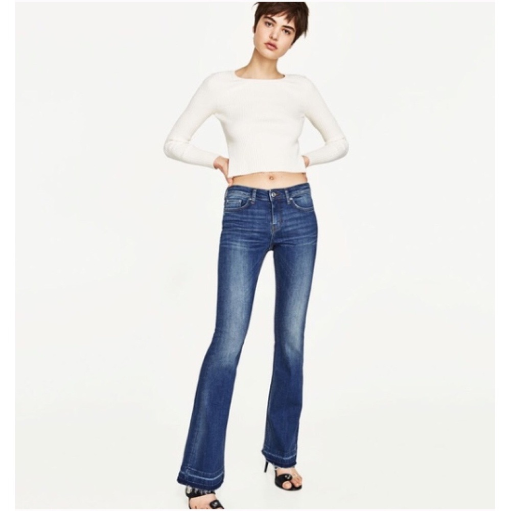 Zara Skinny Flare Hem Jeans